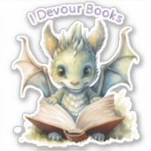 *~* Baby Drakenleesboeken verslindend AP88 Sticker (Voorkant)