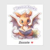 *~* Baby Drakenlezing - IK DEVOUR BOEKEN AP88 Sticker (Vel)