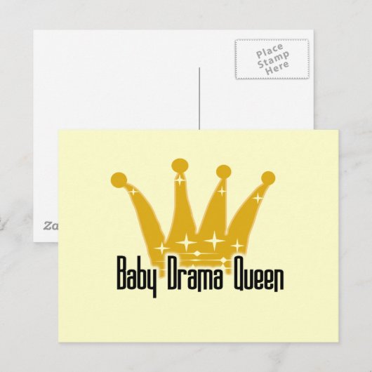 Baby Drama Queen Tshirts en Gifts Briefkaart (Voorkant / Achterkant)