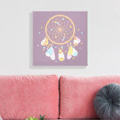 Baby Dreamcatcher Paarse Canvas Afdruk (Insitu (Woonkamer))