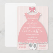 BABY DRESS BABY SHOWER INVITE KAART (Voorkant / Achterkant)