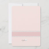 Baby dress op Clothesline Shower-uitnodiging Kaart (Achterkant)