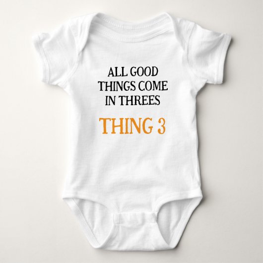 Baby-drieling, grappig drieling cadeau-idee, neutr romper (Voorkant)