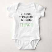 Baby-drieling, grappig drieling cadeau-idee, neutr romper (Voorkant)