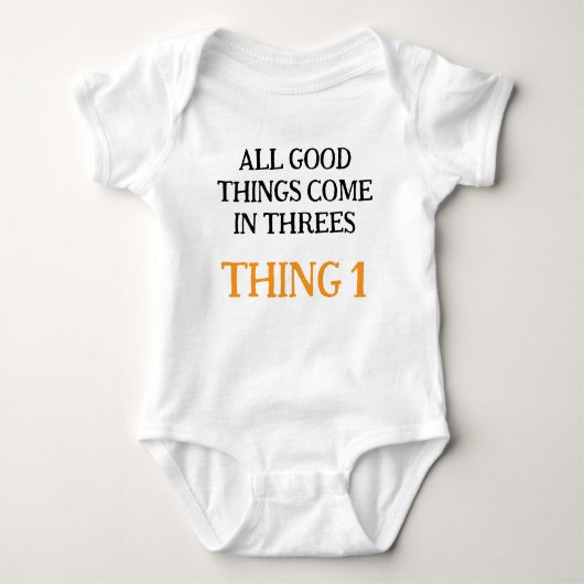 Baby-drieling, grappig drieling cadeau-idee, neutr romper (Voorkant)