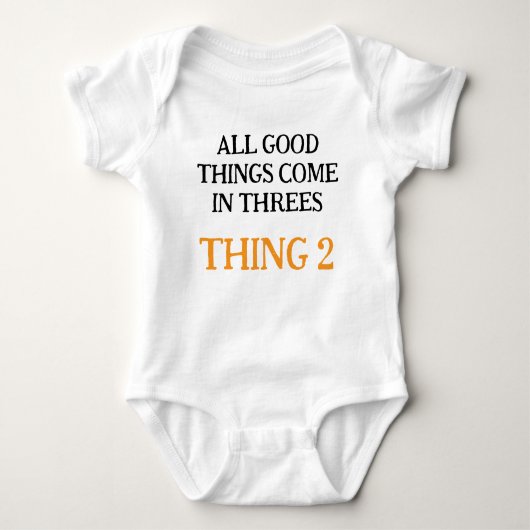 Baby-drieling, grappig drieling cadeau-idee, neutr romper (Voorkant)