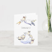 Baby Drop nieuwe puppy of baby kaart (Voorkant)