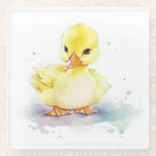 Baby Duck 2 Waterverf glas Onderzetter Glazen Onderzetter
