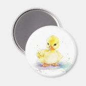 Baby Duck 2 Waterverf Magnet (Voorkant / Achterkant)
