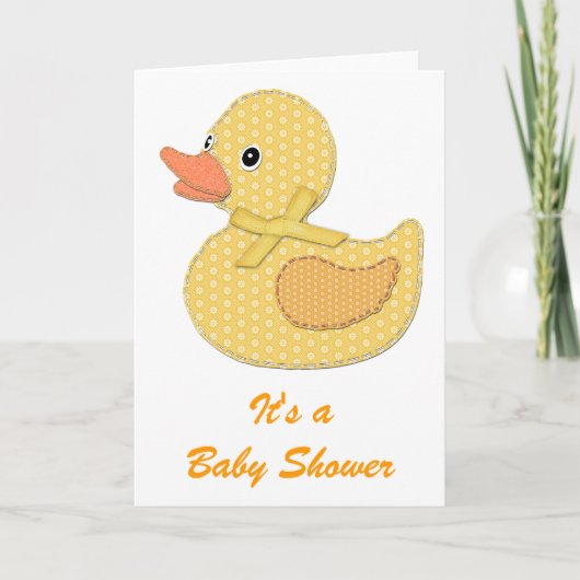 Baby Duck Applique Yellow, het is een Baby shower (Voorkant)
