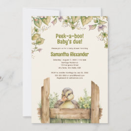 Baby Duck baby shower Kaart