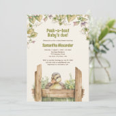 Baby Duck baby shower Kaart (Staand voorkant)