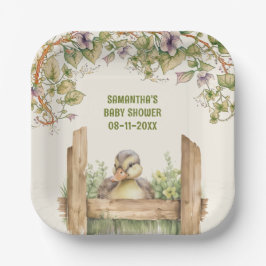 Baby Duck baby shower Papieren Bordje