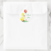 Baby Duck dank je Ronde Sticker (Tas)