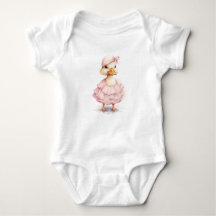 Baby Duck Duckling in roze jurk