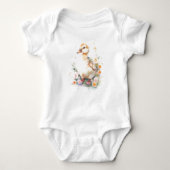 Baby Duck Duckling met bloemen Romper (Voorkant)