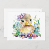 Baby Duck Easter Briefkaart (Voorkant / Achterkant)