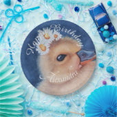 Baby Duck Happy Birthday Papieren Bordje (Feest)