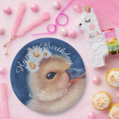 Baby Duck Happy Birthday Papieren Bordje (Feest)