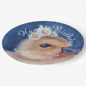 Baby Duck Happy Birthday Papieren Bordje (Gekanteld)