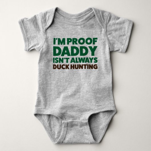 Baby Duck Hunting Jersey Bodysuit Shirt (Voorkant)
