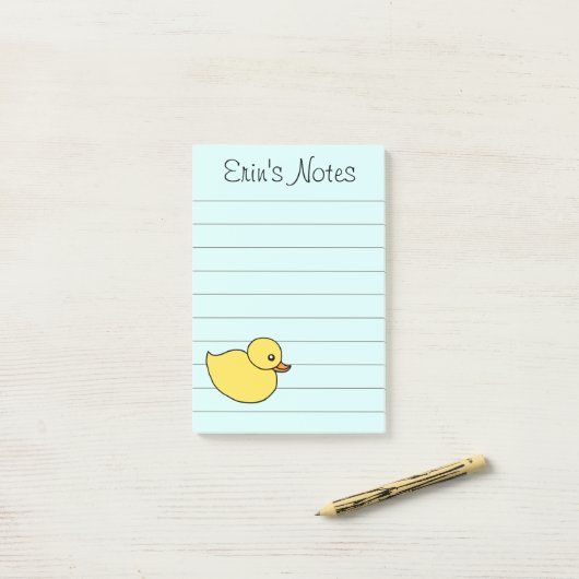 Baby Duck to Do Lijst Plaats het Notities Post-it® Notes (Op bureau)