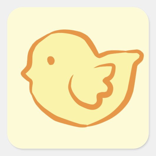baby duck vierkante sticker (Voorkant)