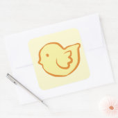 baby duck vierkante sticker (Envelop)