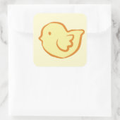 baby duck vierkante sticker (Tas)