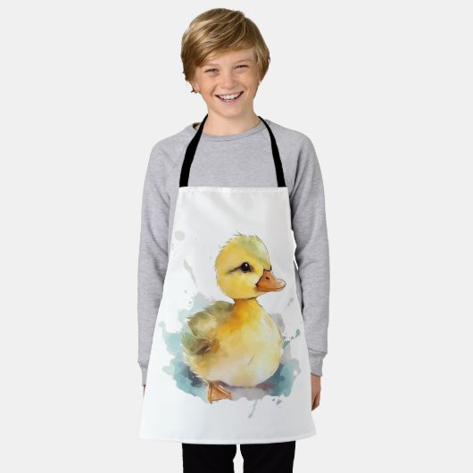Baby Duck Waterverf All-Over Print Schort (Gedragen)