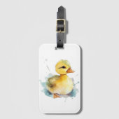 Baby Duck Waterverf Bagagelabel (Voorkant (verticaal))