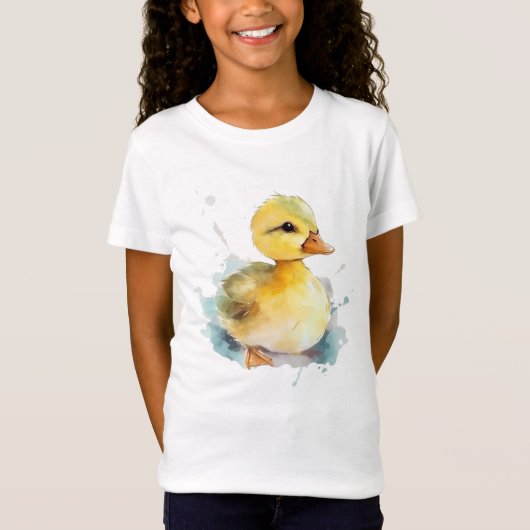 Baby Duck Waterverf Fine Jersey T-shirt (Voorkant)