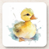 Baby Duck Waterverf Hard plastic onderzetter (Voorkant)