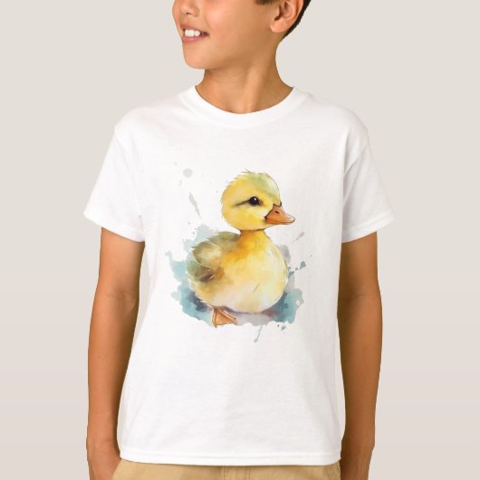 Baby Duck Waterverf Jongen Basic T-shirt (Voorkant)