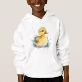 Baby Duck Waterverf Kind Pullover Hoodie (Voorkant)