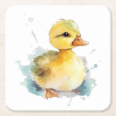 Baby Duck Waterverf Papier Onderzetter (Voorkant)