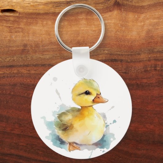 Baby Duck Waterverf Sleutelhanger (Achterkant)