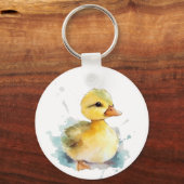 Baby Duck Waterverf Sleutelhanger (Voorkant)