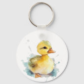 Baby Duck Waterverf Sleutelhanger (Achterkant)
