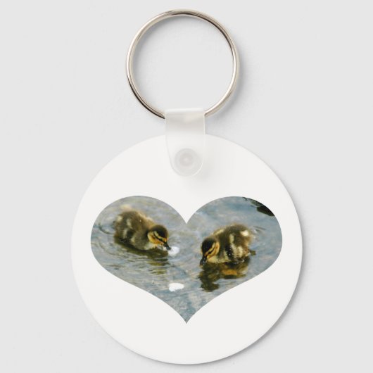Baby Duckies Heart Keychain (Voorkant)