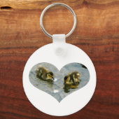 Baby Duckies Heart Keychain (Voorkant)
