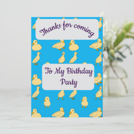 Baby Ducks Bedankt Card Kaart