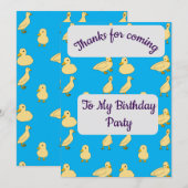 Baby Ducks Bedankt Card Kaart (Voorkant / Achterkant)