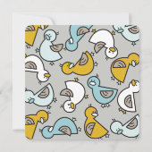 Baby Ducks Photo Collage Boy Birth Announding Aankondiging (Achterkant)