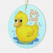 Baby Ducky Keramisch Ornament (Links)
