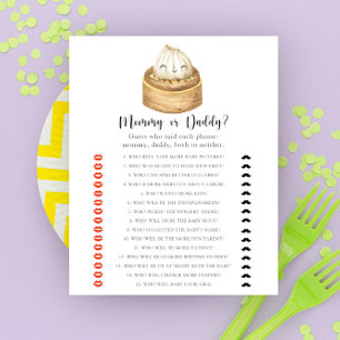 Baby Dumpling Mama of papa baby shower spel