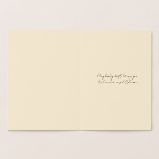 Baby Dust Kaart Onvruchtbaarheid Wensen Goudfolie (Binnen)