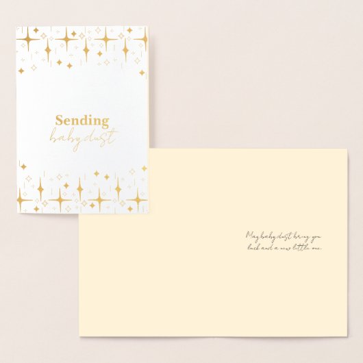 Baby Dust Kaart Onvruchtbaarheid Wensen Goudfolie (Display)