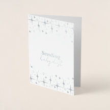 Baby Dust Kaart Onvruchtbaarheid Wensen Zilverfoli