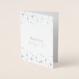 Baby Dust Kaart Onvruchtbaarheid Wensen Zilverfoli